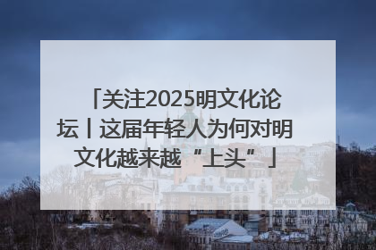 关注2025明文化论坛丨这届年轻人为何对明文化越来越“上头”