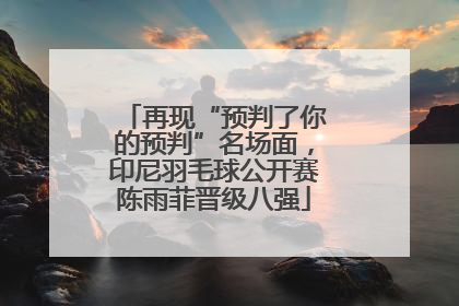 再现“预判了你的预判”名场面，印尼羽毛球公开赛陈雨菲晋级八强