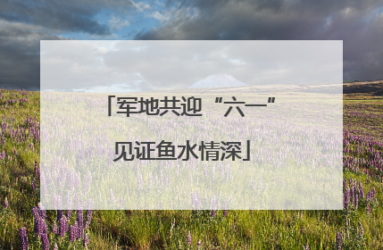 军地共迎“六一” 见证鱼水情深