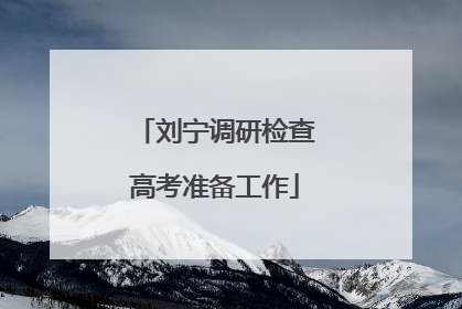 刘宁调研检查高考准备工作