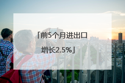 前5个月进出口增长2.5%