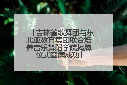 吉林省歌舞团与东北亚教育集团联合培养音乐舞蹈学院揭牌仪式圆满成功