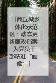 商丘城乡一体化示范区：动态更新廉政档案 为党员干部精准“画像”