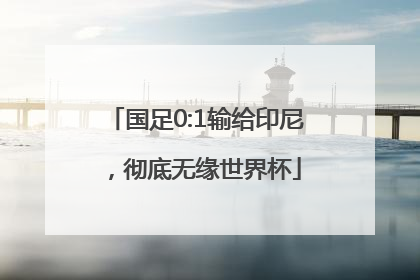 国足0:1输给印尼，彻底无缘世界杯