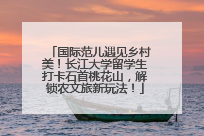 国际范儿遇见乡村美！长江大学留学生打卡石首桃花山，解锁农文旅新玩法！