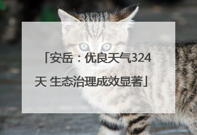 安岳：优良天气324天 生态治理成效显著