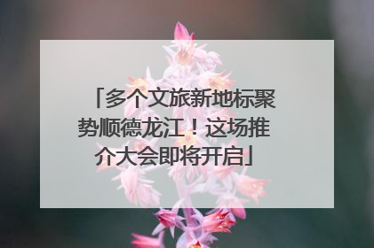 多个文旅新地标聚势顺德龙江！这场推介大会即将开启