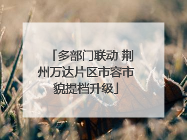 多部门联动 荆州万达片区市容市貌提档升级