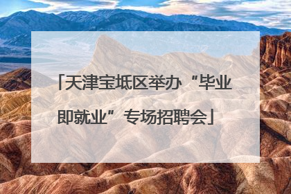 天津宝坻区举办“毕业即就业”专场招聘会