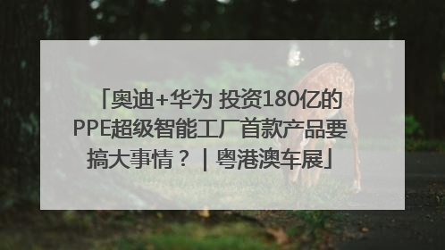 奥迪+华为 投资180亿的PPE超级智能工厂首款产品要搞大事情？｜粤港澳车展