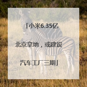 小米6.35亿北京拿地，或建设汽车工厂三期