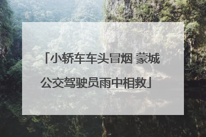 小轿车车头冒烟 蒙城公交驾驶员雨中相救