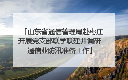 山东省通信管理局赴枣庄开展党支部联学联建并调研通信业防汛准备工作