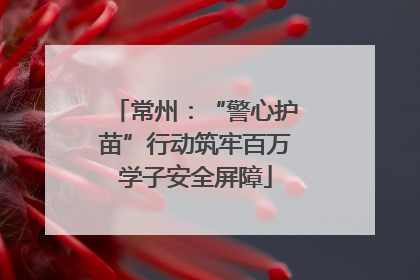 常州：“警心护苗”行动筑牢百万学子安全屏障