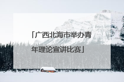 广西北海市举办青年理论宣讲比赛