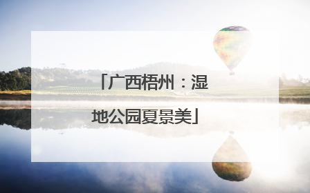 广西梧州：湿地公园夏景美