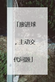 廖进球，主动交代问题