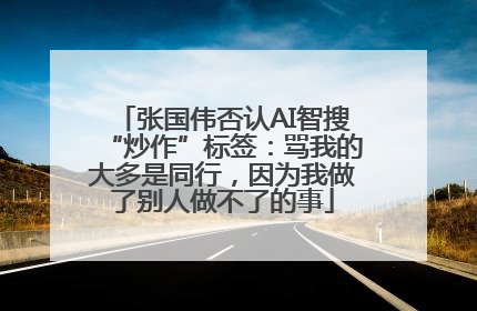 张国伟否认AI智搜“炒作”标签：骂我的大多是同行，因为我做了别人做不了的事