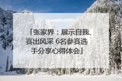 张家界：展示自我、赛出风采 6名参赛选手分享心得体会