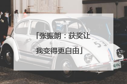 张振朗：获奖让我变得更自由
