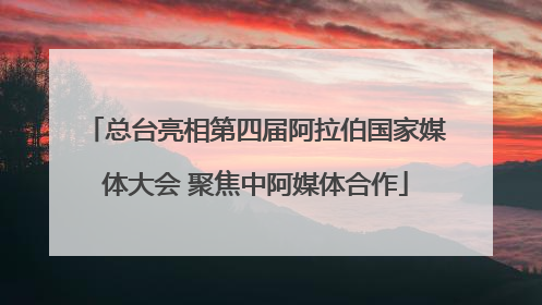总台亮相第四届阿拉伯国家媒体大会 聚焦中阿媒体合作