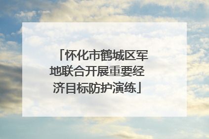 怀化市鹤城区军地联合开展重要经济目标防护演练