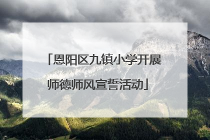 恩阳区九镇小学开展师德师风宣誓活动