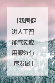 我国促进人工智能气象应用服务有序发展