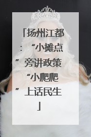 扬州江都：“小摊点”旁讲政策 “小爬爬”上话民生