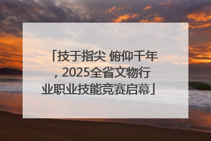 技于指尖 俯仰千年，2025全省文物行业职业技能竞赛启幕