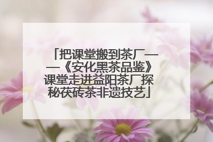 把课堂搬到茶厂——《安化黑茶品鉴》课堂走进益阳茶厂探秘茯砖茶非遗技艺