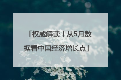 权威解读丨从5月数据看中国经济增长点