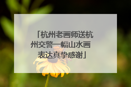 杭州老画师送杭州交警一幅山水画 表达真挚感谢