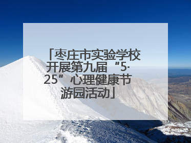 枣庄市实验学校开展第九届“5·25”心理健康节游园活动