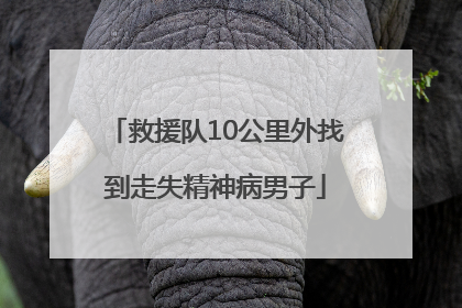 救援队10公里外找到走失精神病男子