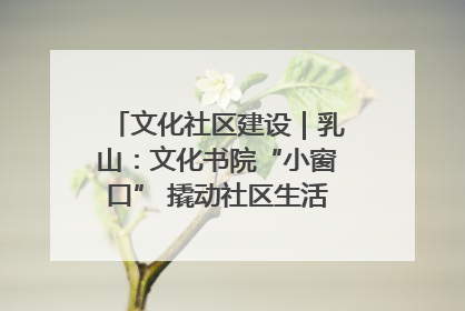 文化社区建设｜乳山：文化书院“小窗口” 撬动社区生活“大幸福”