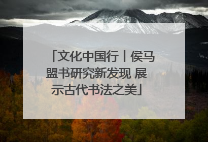 文化中国行丨侯马盟书研究新发现 展示古代书法之美