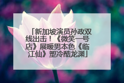 新加坡演员孙政双线出击！《微笑一号店》展暖男本色《临江仙》塑冷酷龙渊