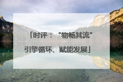 时评：“物畅其流”引擎循环、赋能发展
