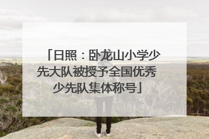 日照：卧龙山小学少先大队被授予全国优秀少先队集体称号