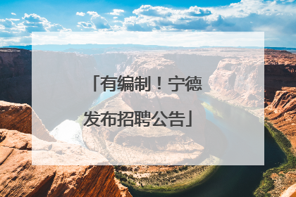 有编制！宁德发布招聘公告
