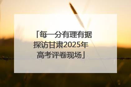 每一分有理有据 探访甘肃2025年高考评卷现场