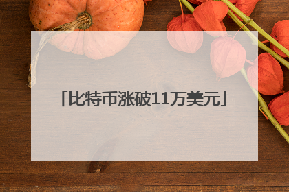 比特币涨破11万美元