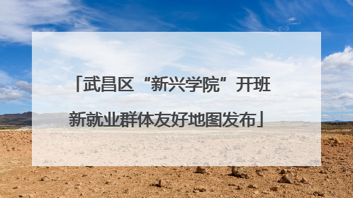 武昌区“新兴学院”开班 新就业群体友好地图发布