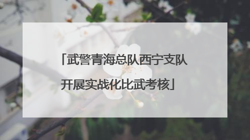 武警青海总队西宁支队开展实战化比武考核