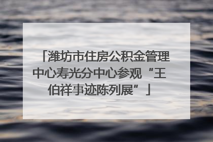 潍坊市住房公积金管理中心寿光分中心参观“王伯祥事迹陈列展”