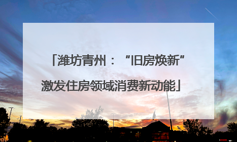 潍坊青州：“旧房焕新”激发住房领域消费新动能
