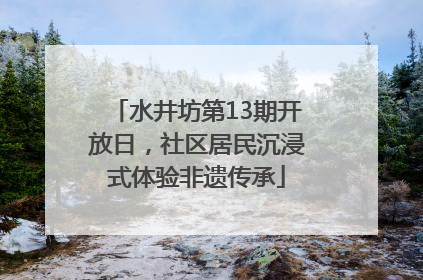 水井坊第13期开放日，社区居民沉浸式体验非遗传承