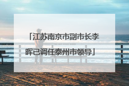 江苏南京市副市长李晖已调任泰州市领导