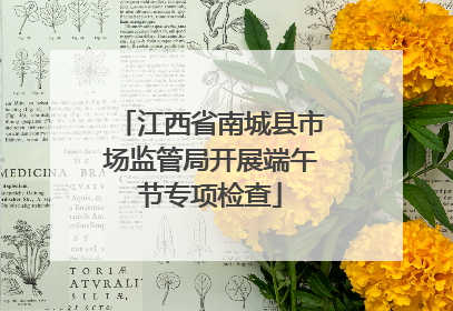 江西省南城县市场监管局开展端午节专项检查